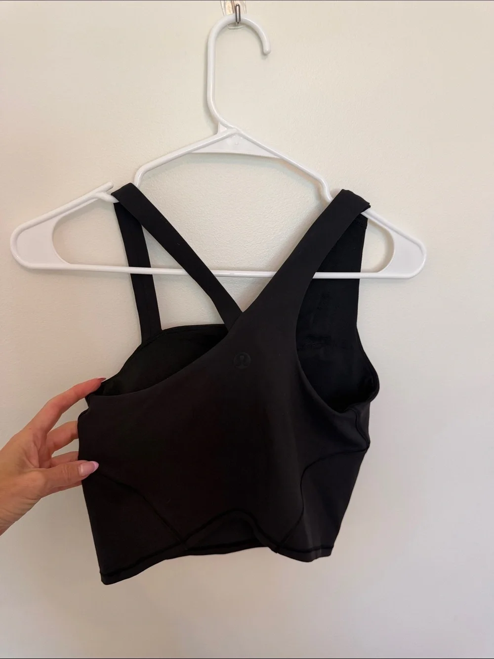 lululemon athletica Black Asymmetric Crossback Sports Bra